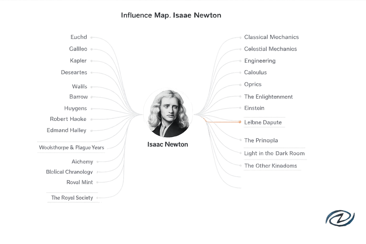 Influence Map: Isaac Newton