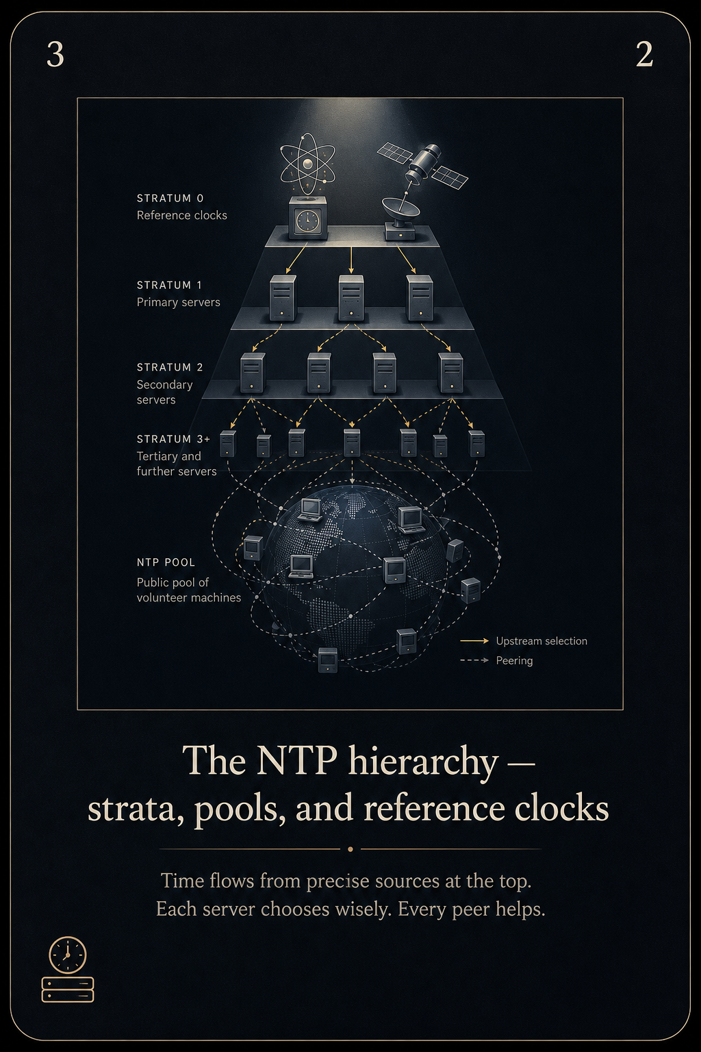NTP hierarchy strata pool card